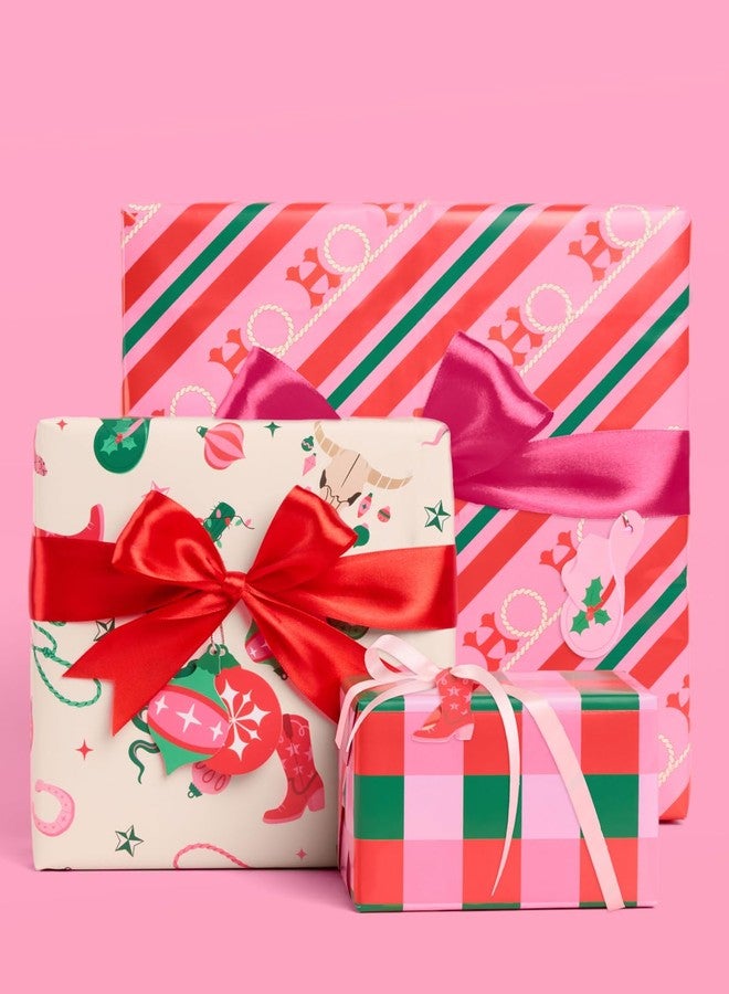 xo, Fetti Western Wrapping Paper + Tag Set - 12 Sheets | Cowboy Birthday Gift Wrap, Decorative Christmas Bag, Bachelorette Party Favor - Image 5
